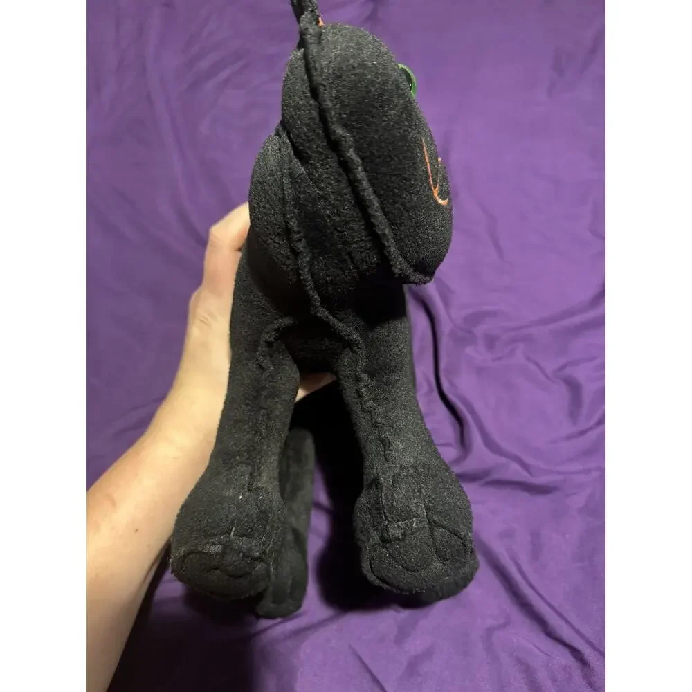 Vintage Halloween Black & Orange Cat Stuffed Animal Plush Holiday Decor